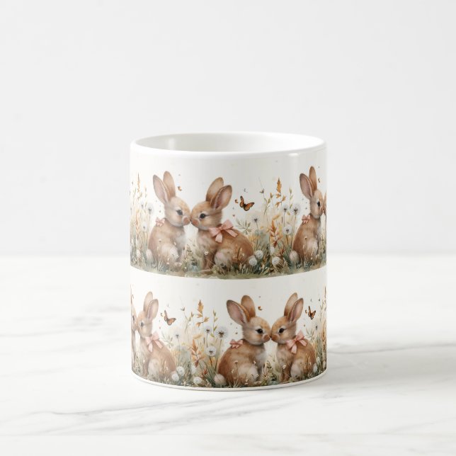 Springtime Bunny Bliss: Whimsical Easter Coffee Mug (Center)