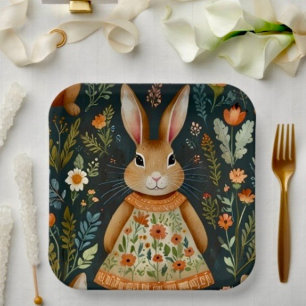 Springtime Bunny Magic Paper Plate