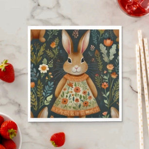 Springtime Bunny Magic Patch Paper Napkin 
