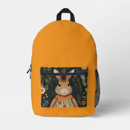 Springtime Bunny Magic  Printed Backpack