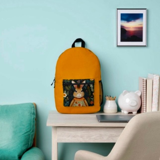 Springtime Bunny Magic  Printed Backpack (Creator Uploaded)