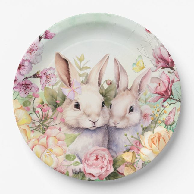Springtime Bunny Plates (Front)