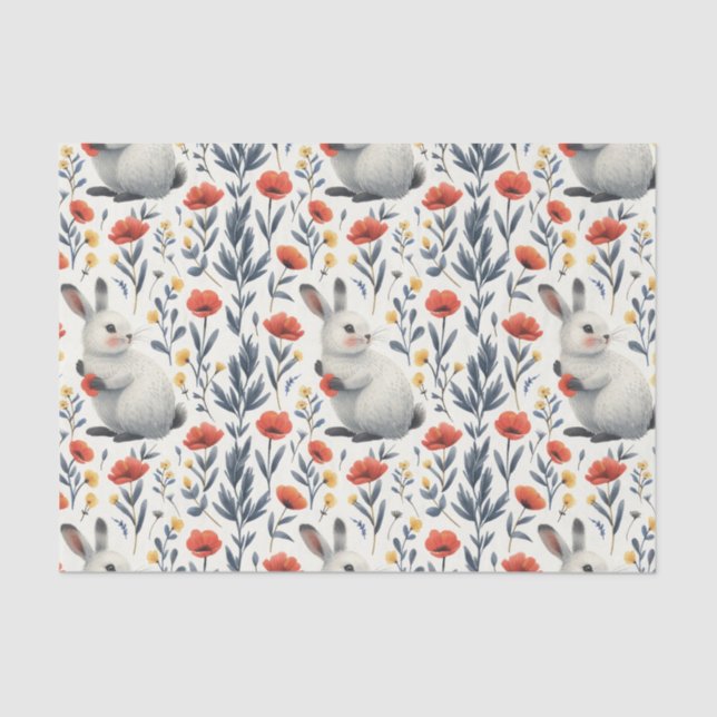 Springtime Bunny Tissue Paper (Front)