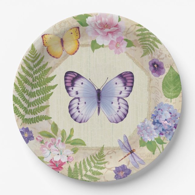 Springtime Butterflies Plate (Front)