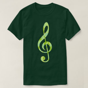 SpringTime Camo Pattern Treble Clef T-Shirt