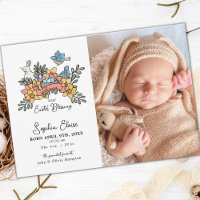 Springtime Easter Baby Announcement