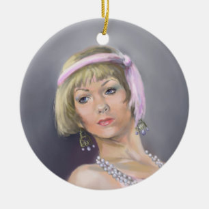 Springtime Flapper Circle Ornament