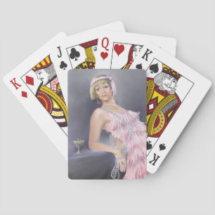 Springtime Flapper Playing Cards