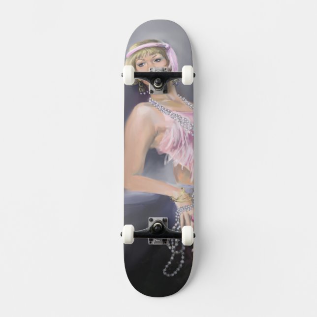 Springtime Flapper Skateboard (Front)