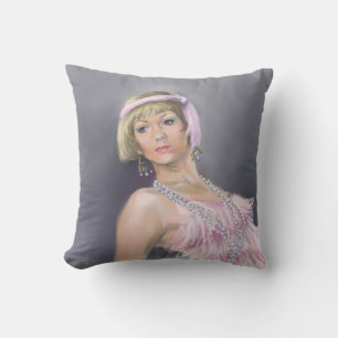 Springtime Flapper Throw Pillow