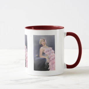 Springtime Flapper Two-Toned Mug
