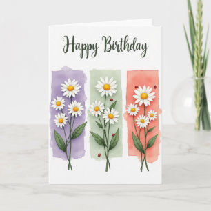 Springtime Floral Birthday Card