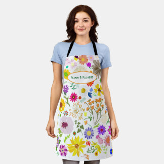Springtime floral harmony apron