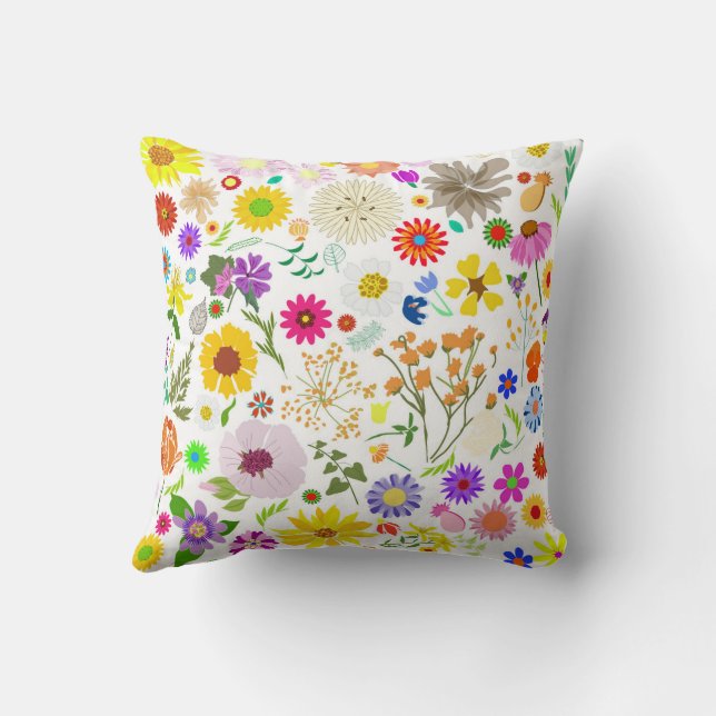 Springtime floral harmony cushion (Back)
