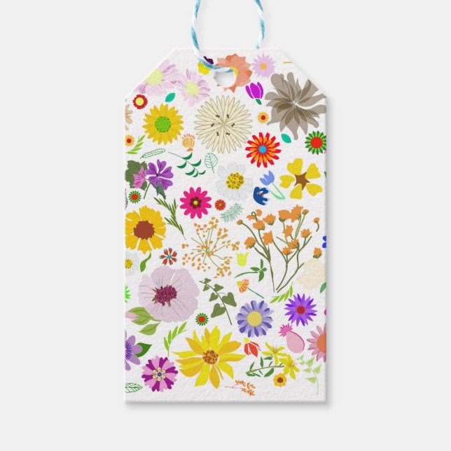Springtime floral harmony gift tags (Front)