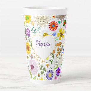 Springtime floral harmony latte mug