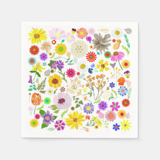 Springtime floral harmony napkin