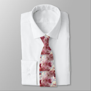 Springtime floral wedding tie