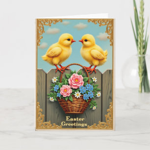 Springtime Fowl And Floral Card