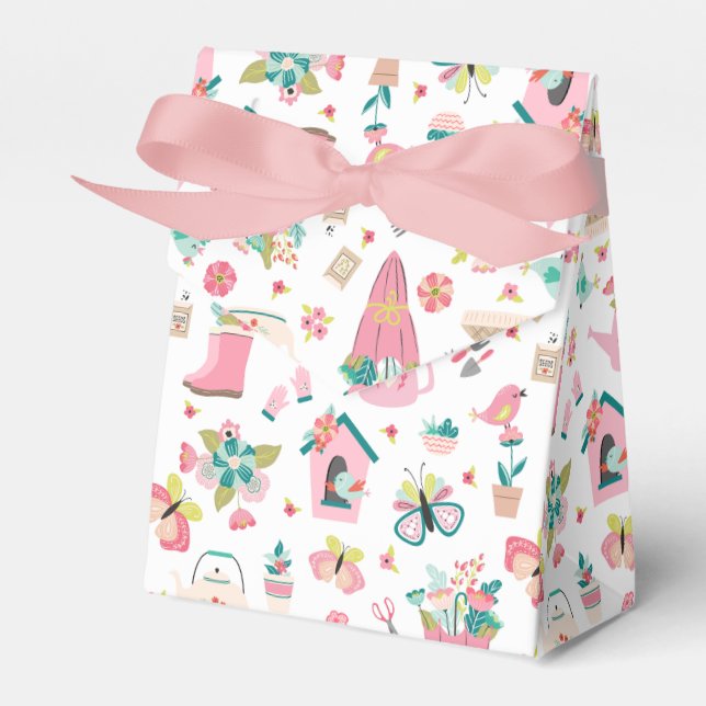 Springtime Garden Favour Box (Front Side)