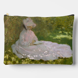 Springtime, Impressionist Portrait, Claude Monet Accessory Pouch