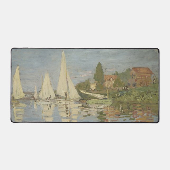 Springtime, Impressionist Portrait, Claude Monet Desk Mat (Front)