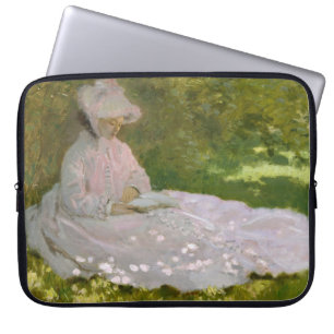 Springtime, Impressionist Portrait, Claude Monet Laptop Sleeve