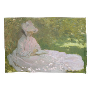 Springtime, Impressionist Portrait, Claude Monet Pillowcase