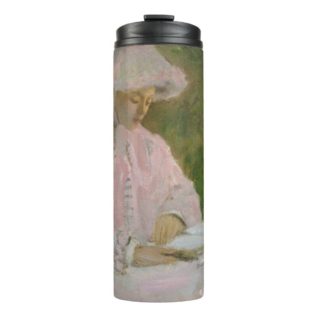 Springtime, Impressionist Portrait, Claude Monet Thermal Tumbler (Front)