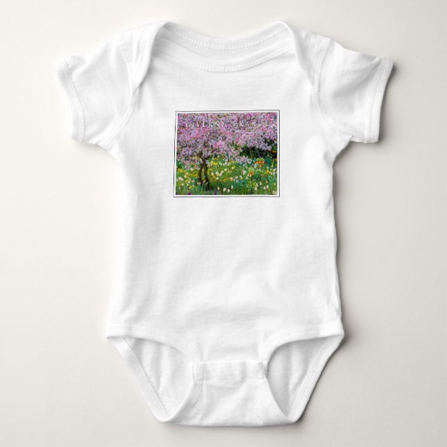 Springtime in Claude Monet's Garden Baby Bodysuit (Front)