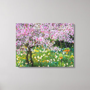 Springtime in Claude Monet's Garden Canvas Print