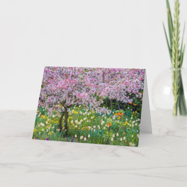 Springtime in Claude Monet's garden Card (Front)
