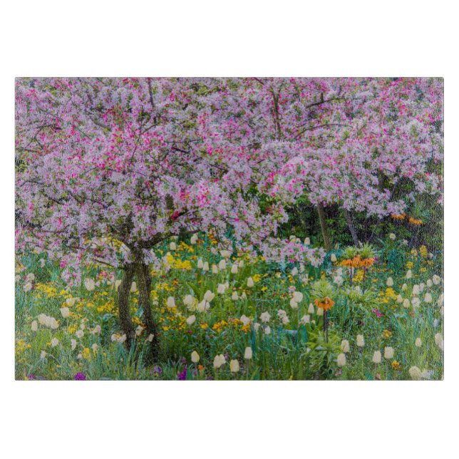 Springtime in Claude Monet's garden Cutting Board (Front)
