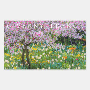 Springtime in Claude Monet's Garden Rectangular Sticker