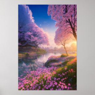 Springtime in Countryside Poster