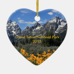 Springtime in Grand Teton National Park Customised Ceramic Tree Decoration