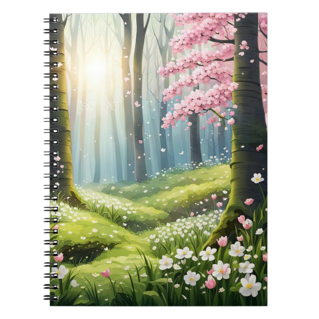 Springtime In The Forest  Notebook (Front)