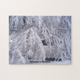 Springtime in Wisconsin Snow Scene Puzzle