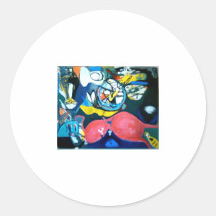 Springtime Jazz Abstract Jeff Hankamer Artjunkhaus Classic Round Sticker