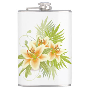 Springtime Lilies Hip Flask