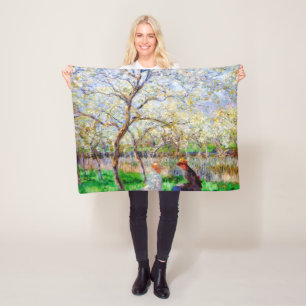 Springtime, Monet Fleece Blanket