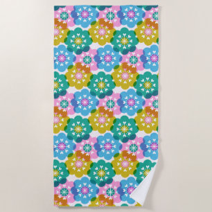 Springtime Oasis - white Beach Towel