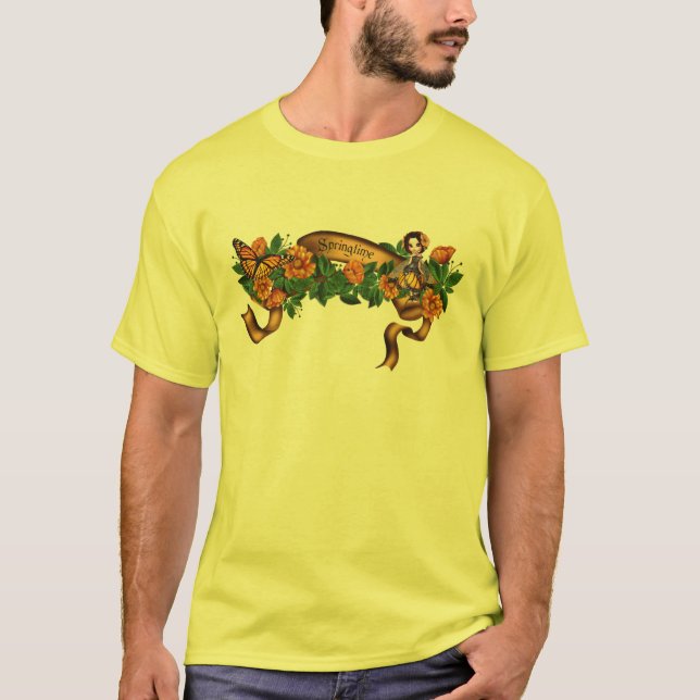 Springtime Orange Blossoms Fae T-Shirt (Front)