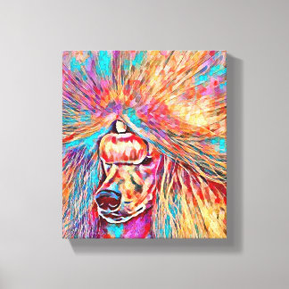 Springtime Poodle Canvas Print