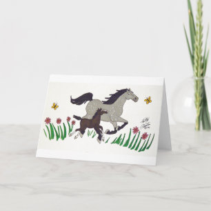Springtime Romp(Grey ) Card