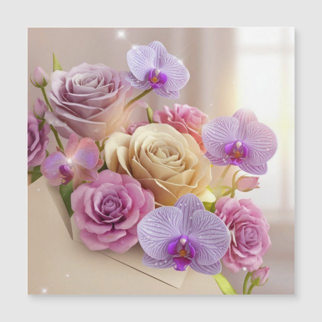 Springtime Splendour 3D Greeting Card with Dew-Kis (Front)