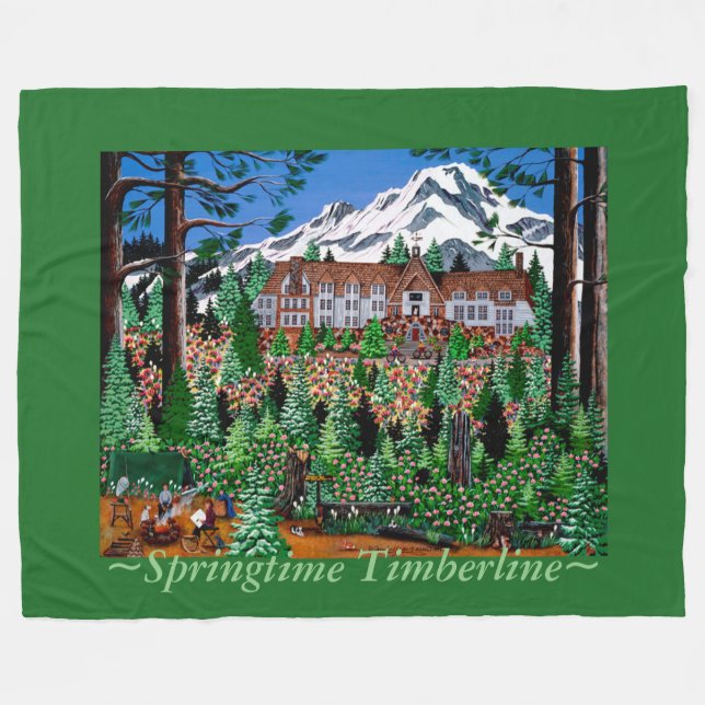 ~Springtime Timberline Fleece Blanket~ Blanket (Front (Horizontal))