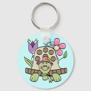 Springtime Turtle Tshirts and Gifts Key Ring