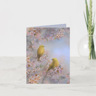 Springtime Warblers Thank You Card