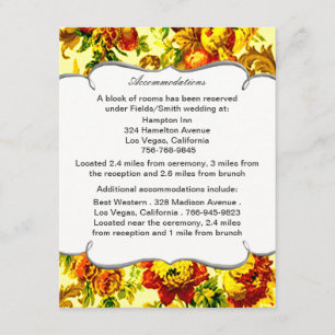 Springtime Wedding Enclosure Card